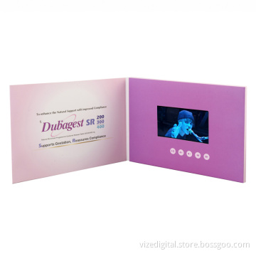 2.8 Inch Video Greeting Card for Invitation